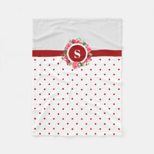 Couverture Polaire Aquarelle Rouge Poppies Roses Roses Roses Roses Ce