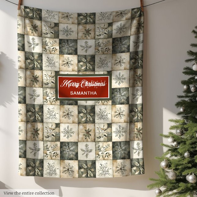 Couverture Polaire Aquarelle Rustique Neutre Pastel Couleurs Patchwor (Watercolor Rustic Neutral Pastel Colors Patchwork Fleece Blanket)