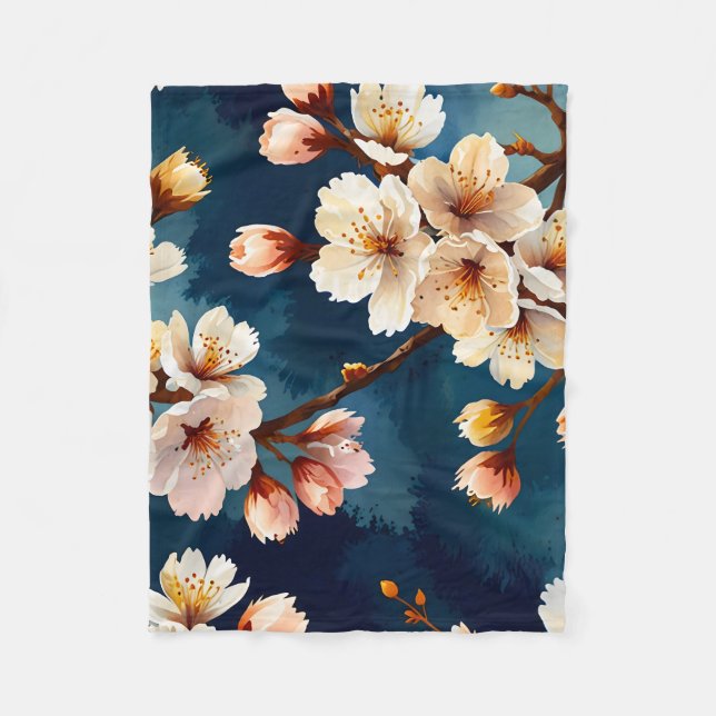 Couverture Polaire Aquarelle Sakura Dreams (Devant)