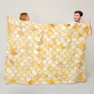 Couverture Polaire Aquarelle Wonky Gold Parties scintillant métal sir