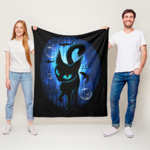 Couverture Polaire Aquaticat - Chat surréaliste en Imaginaire profond