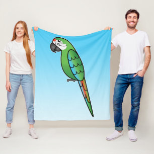 Couverture Polaire Ara militaire perroquet oiseau de bande dessinée