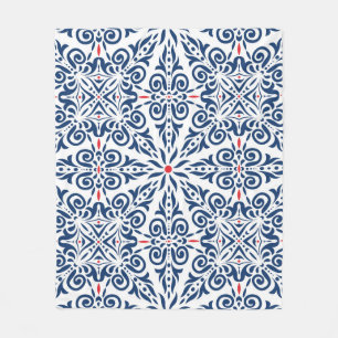 Couverture Polaire Arabe Coloré Vintage Motif sans fil