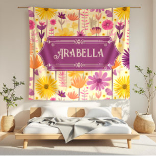 Couverture Polaire Arabella en cascade moderne modèle floral