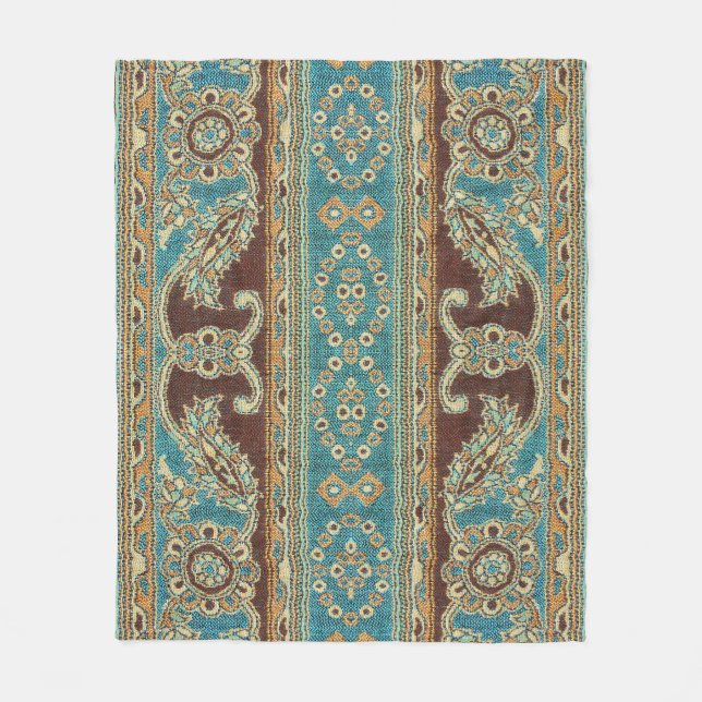 Couverture Polaire Arabesque Fabric Paisley Oriental Design (Devant)