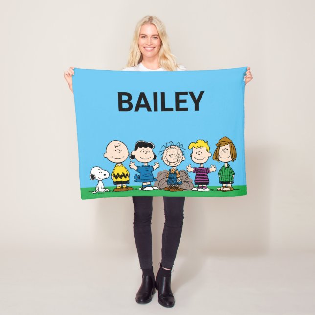 Couverture Polaire Arachides amis dans une rangée (En situation)