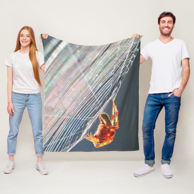 Couverture Polaire Araignée à toile sur toile  (En situation)