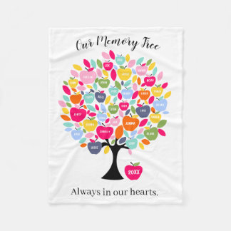 Couverture Polaire Arbre de la mémoire pour les êtres chers | Famille