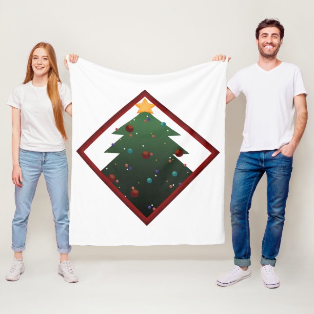 Couverture Polaire Arbre de Noël (En situation)
