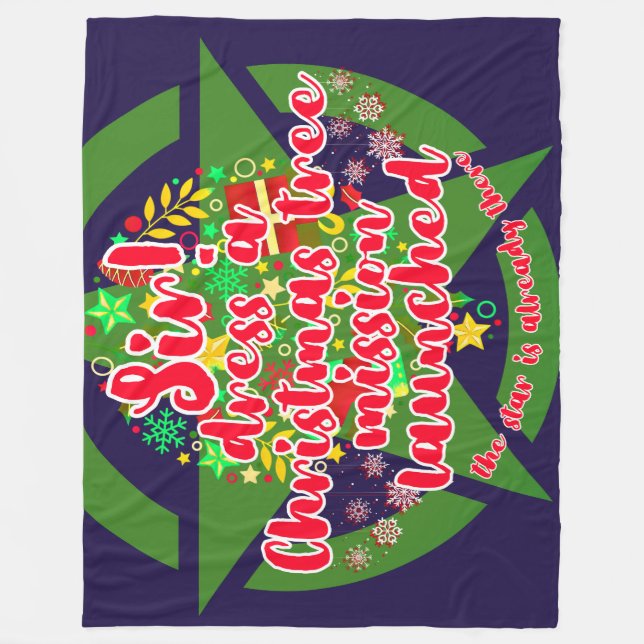 Couverture Polaire Arbre de Noël, mission, armée (Devant)