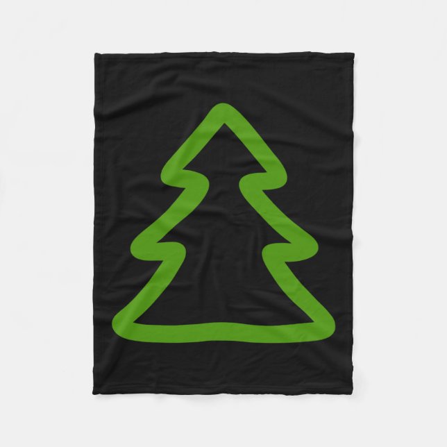 Couverture Polaire Arbre de Noël simple (Devant)