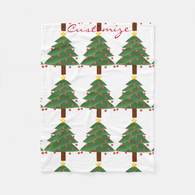 Couverture Polaire Arbre de Noël Thunder_Cove (Devant)
