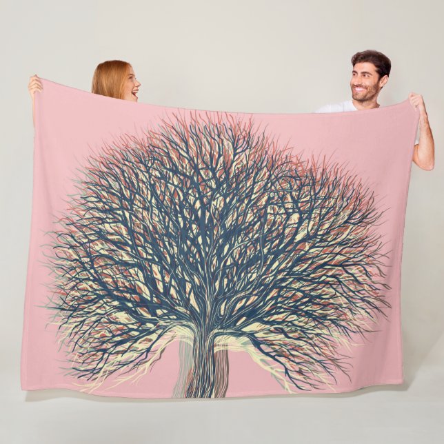 Couverture Polaire Arbre d'hiver d'automne (En situation)