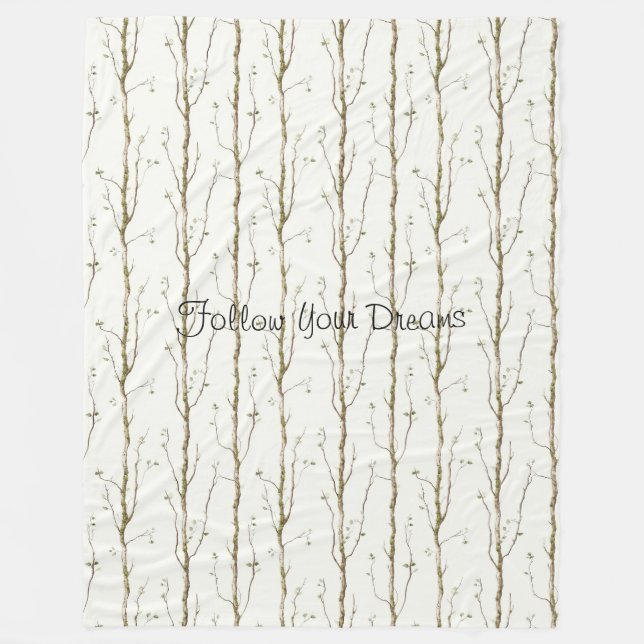 Couverture Polaire Arbres bruns verts   (Devant)