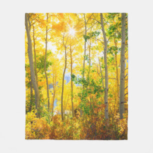 Couverture Polaire Arbres d'Aspe en Automne   Montagnes de la Sierra 