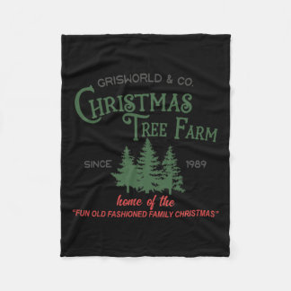 Couverture Polaire Arbres de Noël frais Vintage Retro Xmas Pin d'arbr