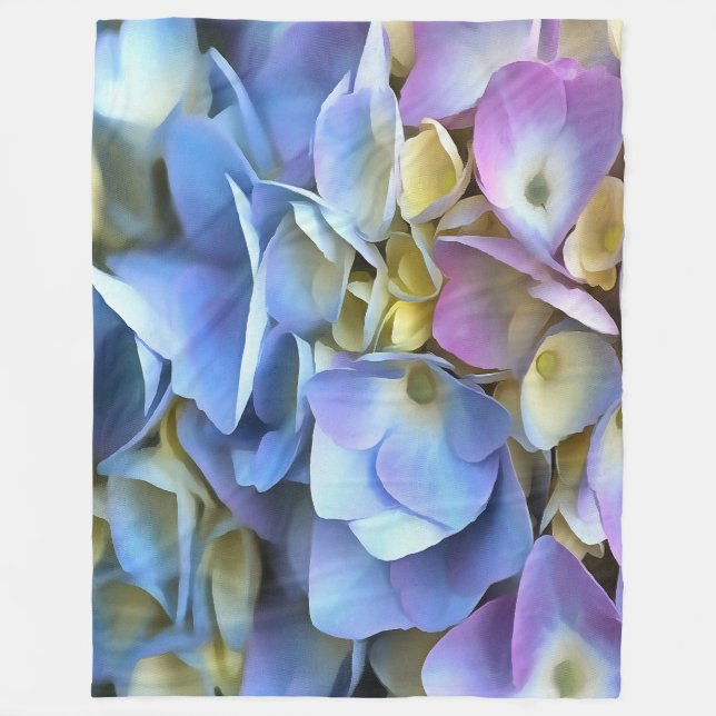 Couverture Polaire Arbuste bleu Hydrangea Arbuste Artistique Bossom (Devant)