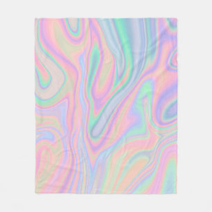 Couverture Polaire Arc-en-ciel abstrait coloré liquide