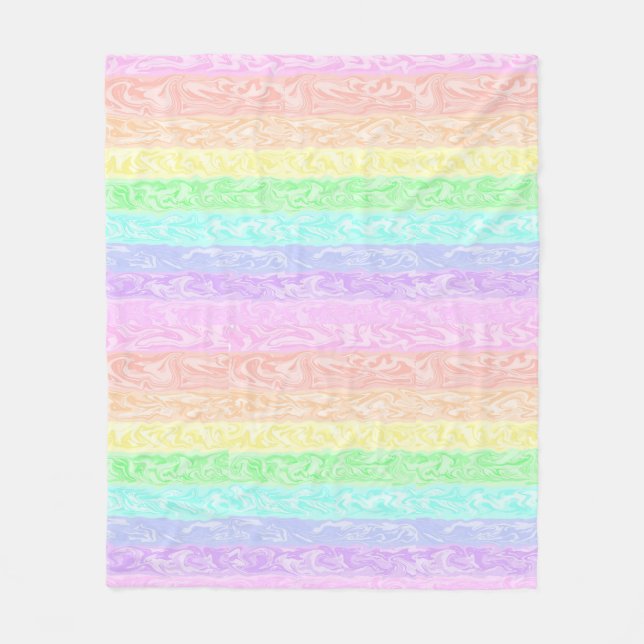 Couverture Polaire Arc-en-ciel pastel  (Devant)