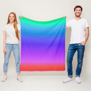 Couverture Polaire Arc-en-ciel Pastel lumineux