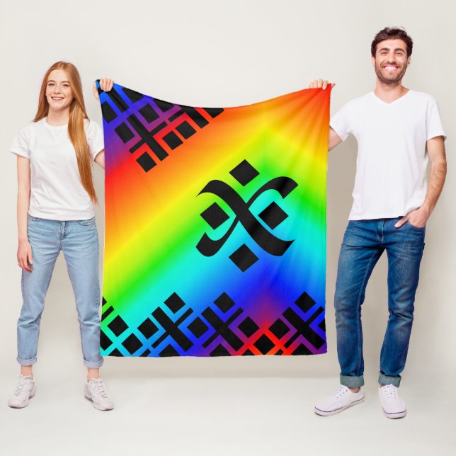 Couverture Polaire Arc-en-ciel sortant (En situation)