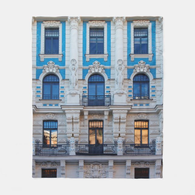 Couverture Polaire Architecture Art Nouveau en Riga, Lettonie (Devant)