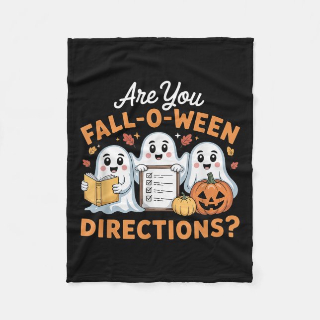 Couverture Polaire Are You Fall O Ween Directions Teacher Ghost Hallo (Devant)