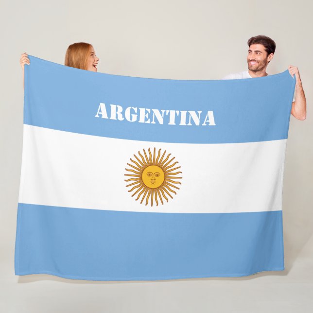 Couverture Polaire Argentine Drapeau Football Argentin (En situation)