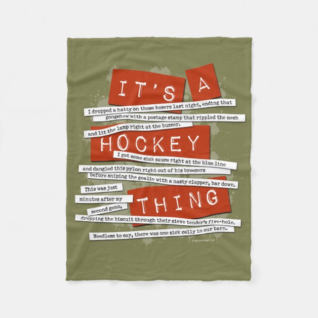 Couverture Polaire Argot de hockey (Devant)