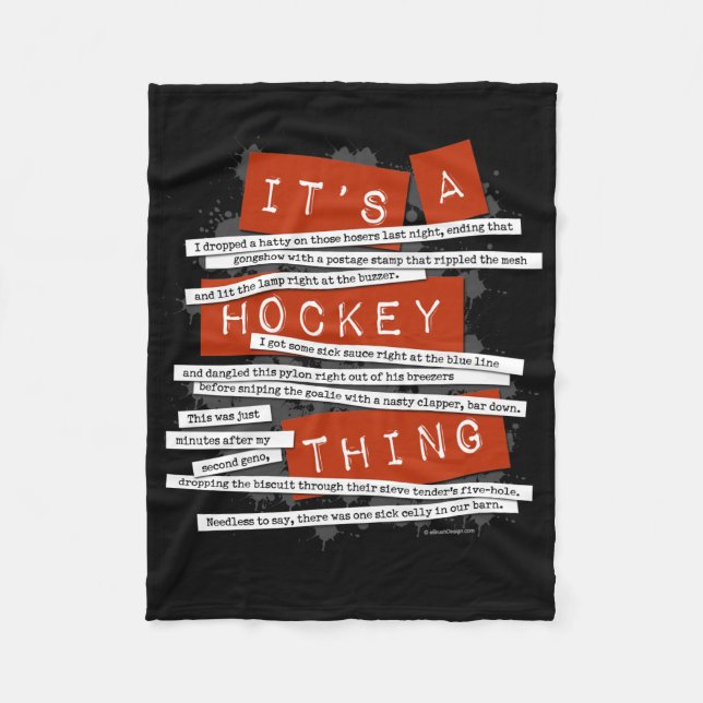 Couverture Polaire Argot de hockey (Devant)
