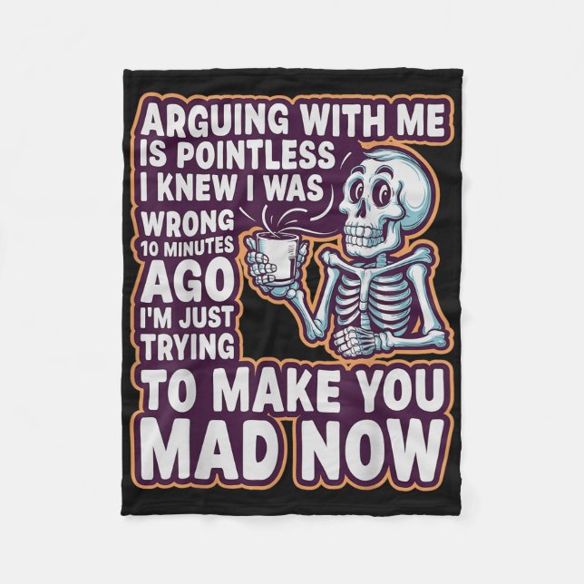 Couverture Polaire Arguing With Me Is Pointless _ Funny Sarcastic Rel (Devant)