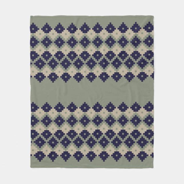 Couverture Polaire Argyle fair isle seamless pattern designabstract,  (Devant)