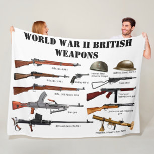 COUVERTURE POLAIRE ARMES BRITANNIQUES DE LA DEUXIÈME GUERRE MONDIALE