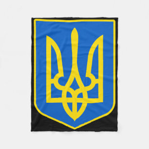 Couverture Polaire Armoiries de l'Ukraine Montrant la Fierté Ukrainie
