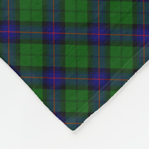 Couverture Polaire Armstrong tartan bleu et vert plaid