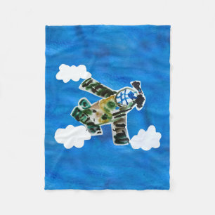 Couverture Polaire Army Jet "Art by Kids"