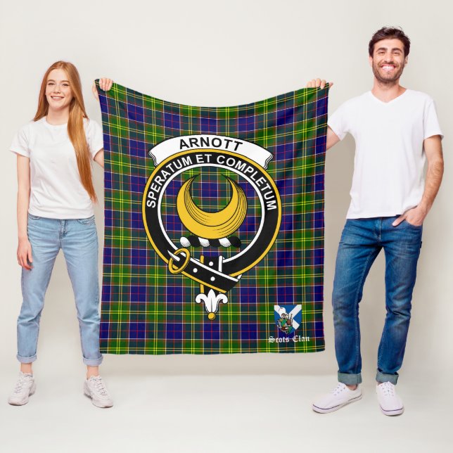 Couverture Polaire Arnott Clan Badge Tartan Plaid (En situation)