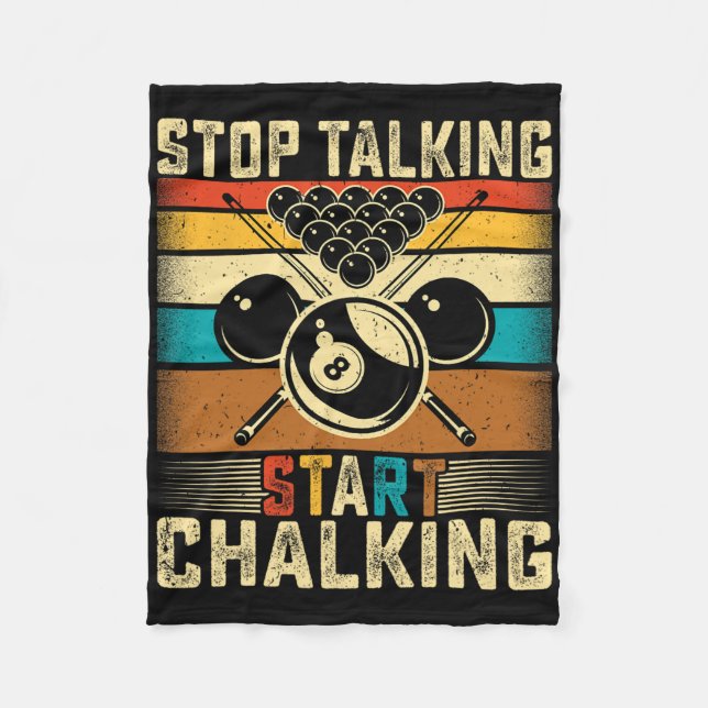 Couverture Polaire Arrêtez de parler Commencez à parler - Billard de  (Devant)