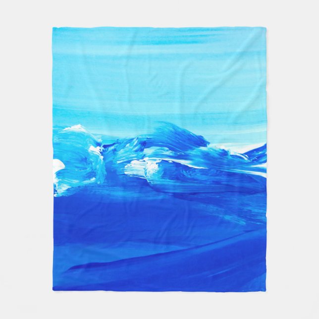 Couverture Polaire arrière - plan Abstrait de peinture d'art bleu. L' (Devant)