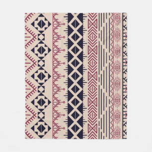 Couverture Polaire arrière - plan Aztèque, tribu vintage, motif ethni