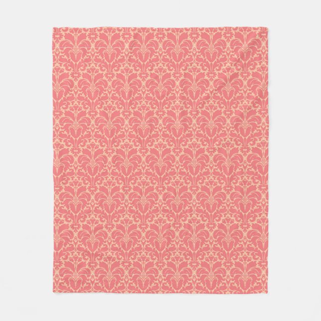 Couverture Polaire Arrière - plan baroque de damassé de style (Devant)