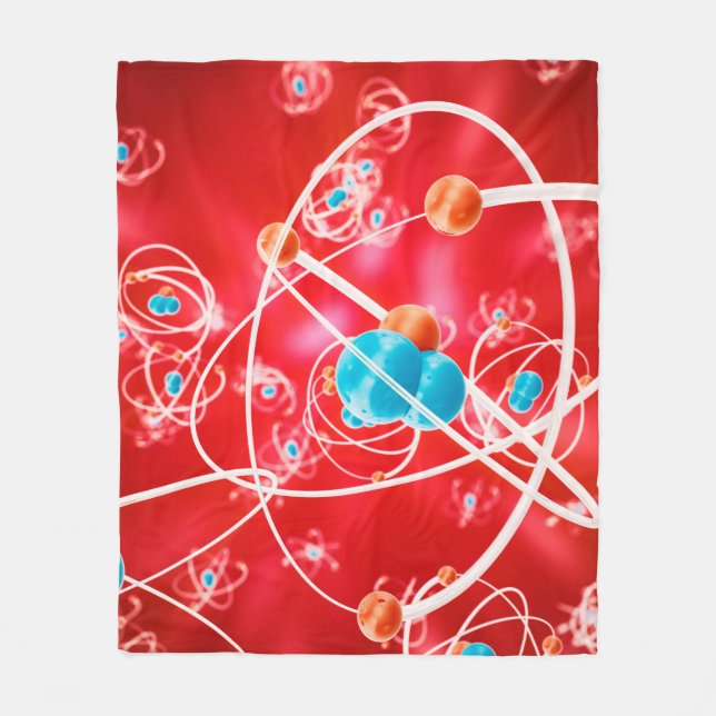 Couverture Polaire arrière - plan d'atome Abstrait, modèle de chimie  (Devant)