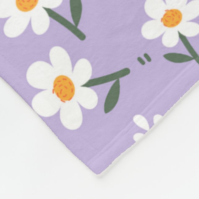 Couverture Polaire Arrière - plan de fleurs (Coin)