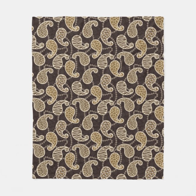 Couverture Polaire Arrière - plan de style de Paisley (Devant)