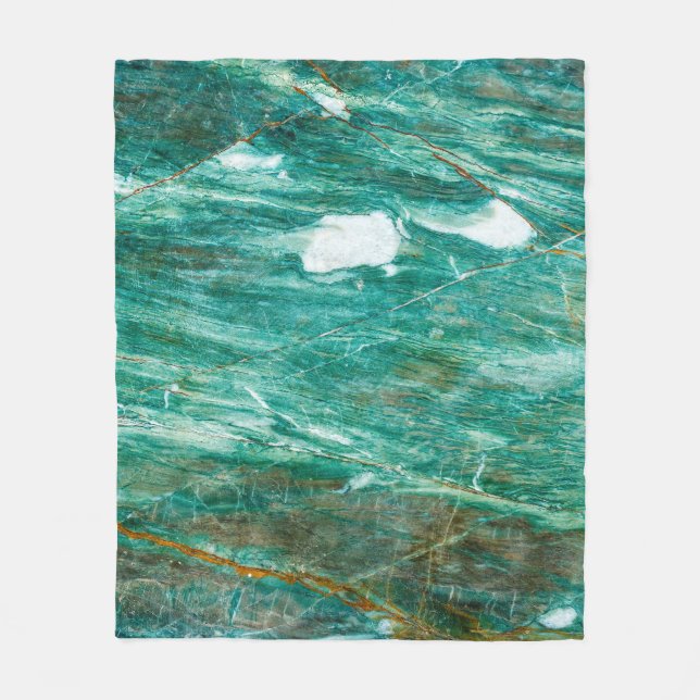 Couverture Polaire Arrière - plan de texture de marbre vert ou émerau (Devant)