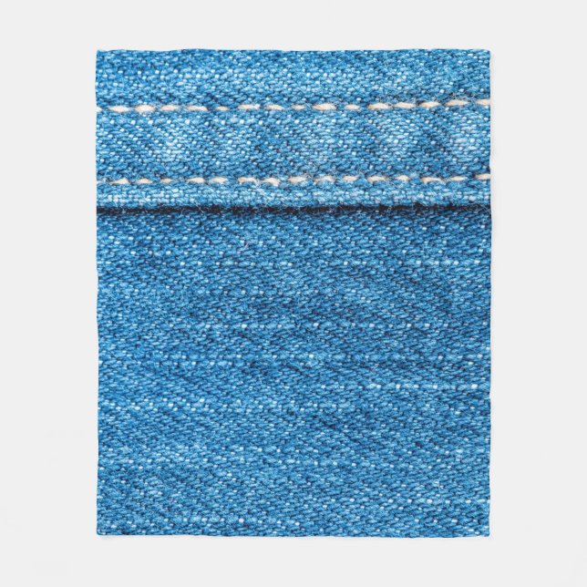 Couverture Polaire Arrière - plan de texture jeans bleu. (Devant)