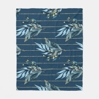 Couverture Polaire Arrière - plan d'enveloppement bleu Feuille sans j