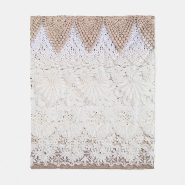 Couverture Polaire Arrière - plan et texture dentelle (Devant)
