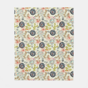 Couverture Polaire Arrière - plan floral 2