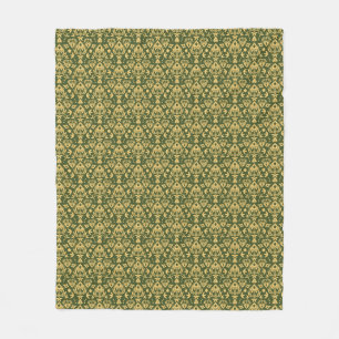 Couverture Polaire Arrière - plan floral en bois de motif de damass